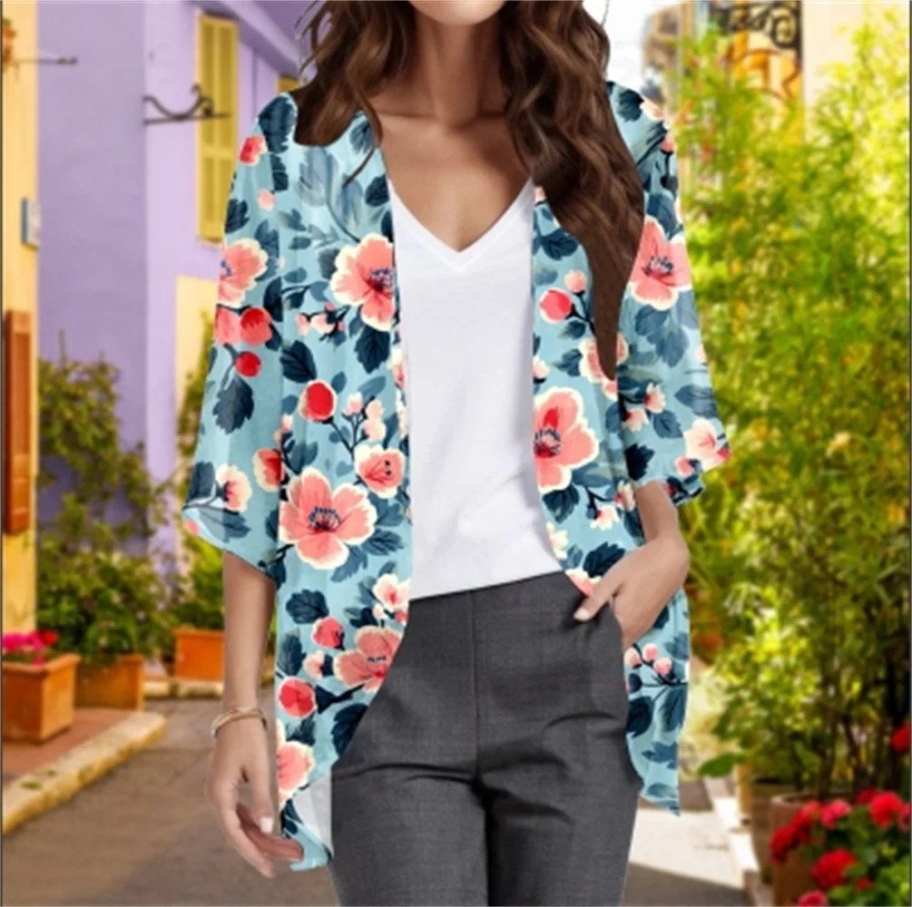 

Women's loose chiffon thin sunscreen casual cardigan