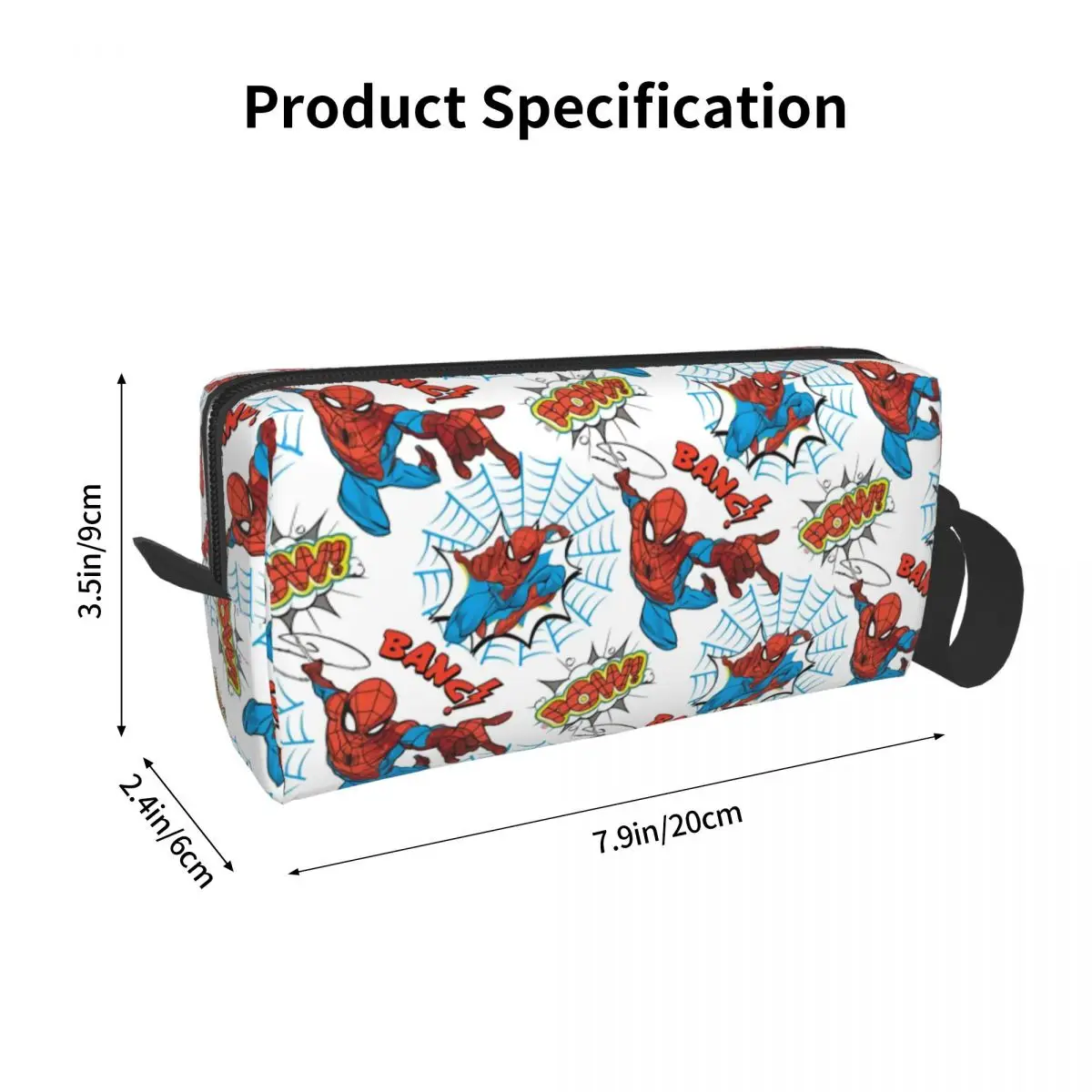 حقيبة ماكياج منخفضة للرجال العنكبوت مخصصة للنساء ، منظم مستحضرات التجميل للسفر ، حقائب أدوات الزينة للتخزين Kawaii #6