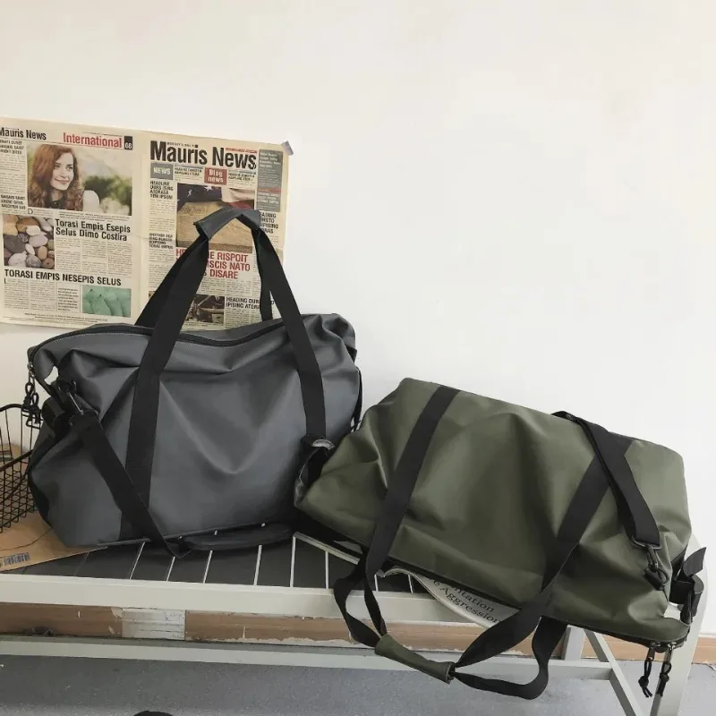 Travel Gym Bags for Men and Women Large Capacity Shoulder Bag Simple Luggage Bag Sports Fitness Swimming Training Handbag