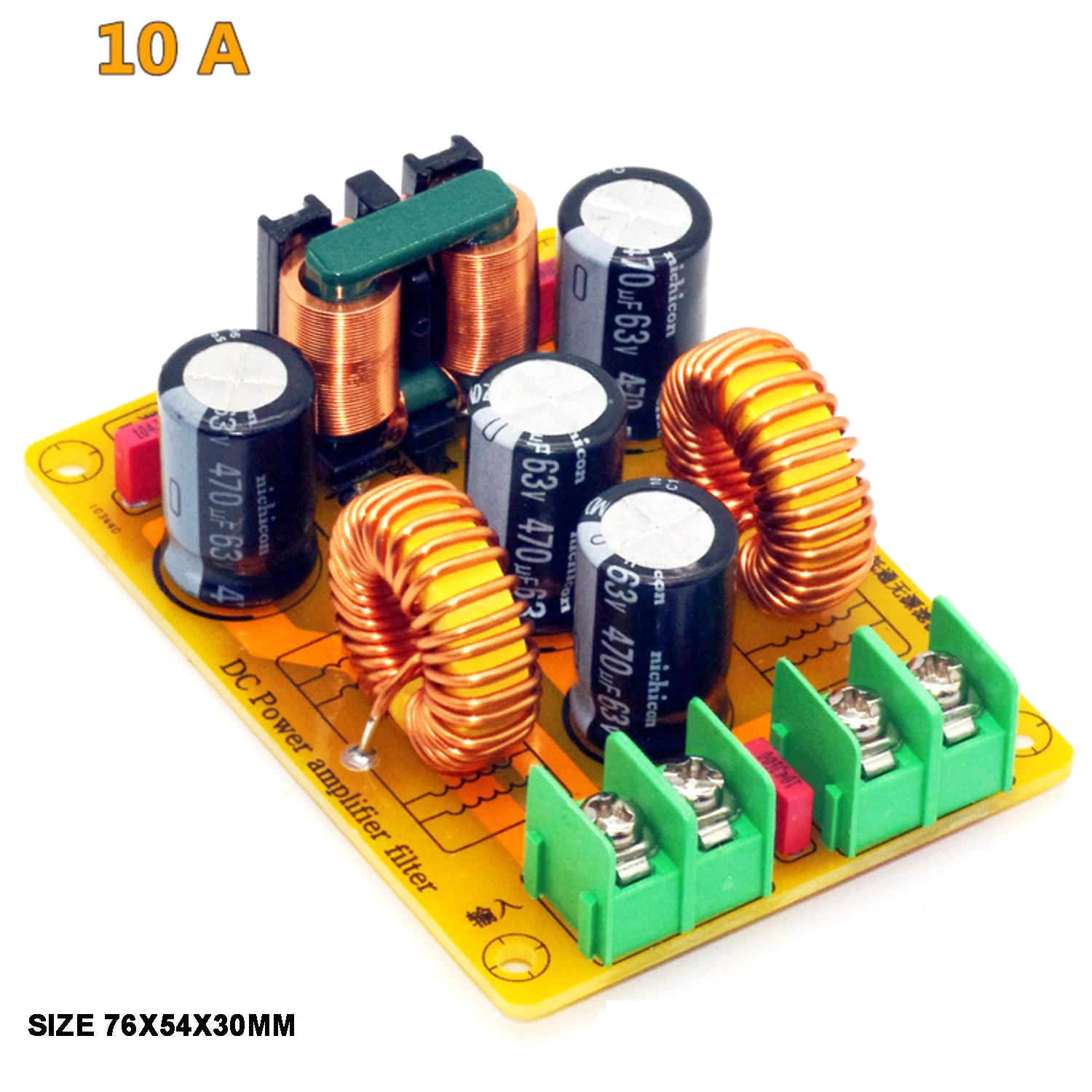 2A 4A 10A 20A DC LC Tiefpass-Netzfilter EMI EMC 12V 24V AUTO Audio Hochfrequenz-Rauschfilter Schaltnetzteil Welligkeit