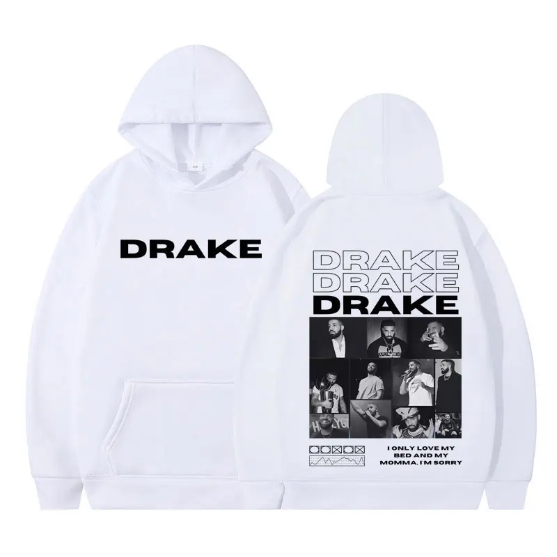 Rapero Drake 90s Vintage gráfico Sudadera con capucha hombres mujeres Hip-hop moda sudadera invierno de manga larga Casual pulóver ropa de calle Tops