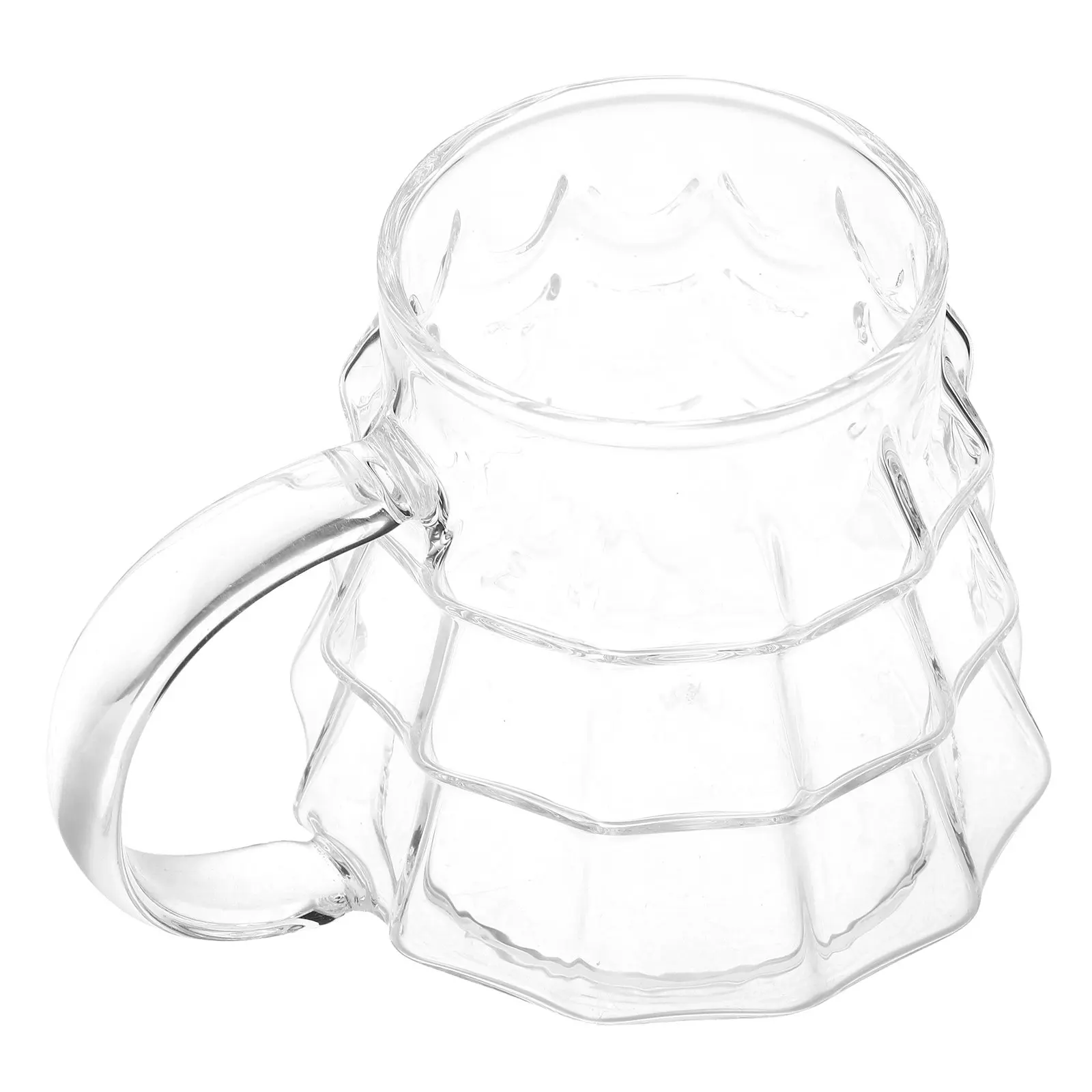 

Christmas Pinecone Glass Mug High Borosilicate Heat Resistant Clear Coffee Cup with Handle for Holiday Milk Tea Latte Vintage