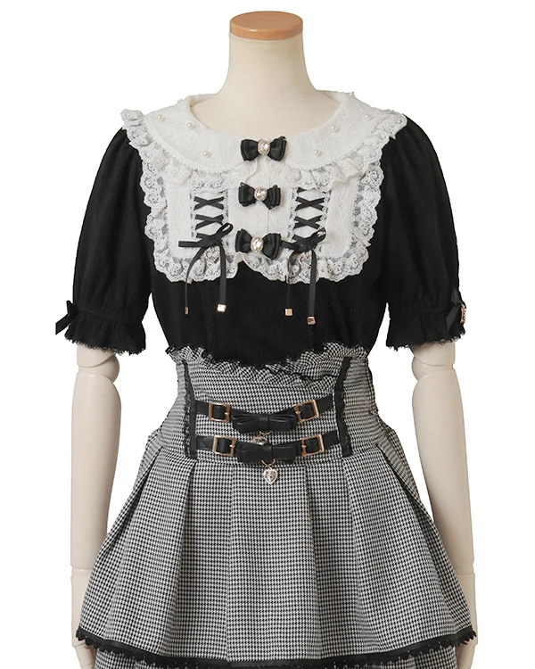 Minha japonesa produzida em massa doce bonito gola de boneca de manga curta topo verão novo doce meninas feminino bonito arco lolita estilo camisa