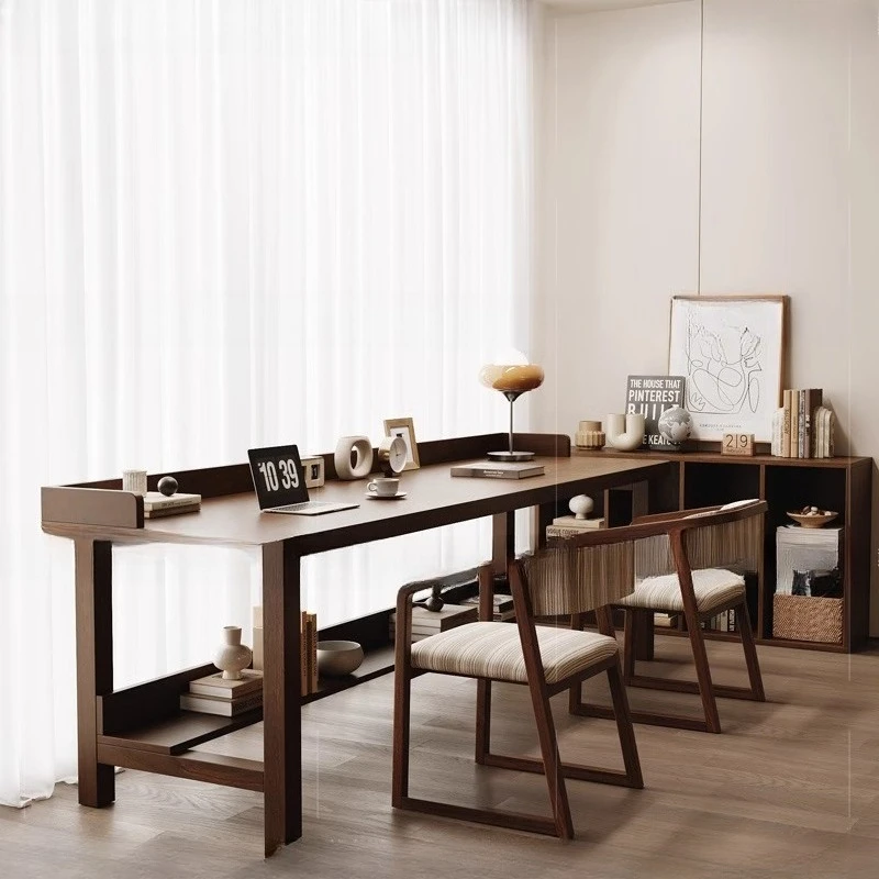 

Solid wood long desk, home study writing table