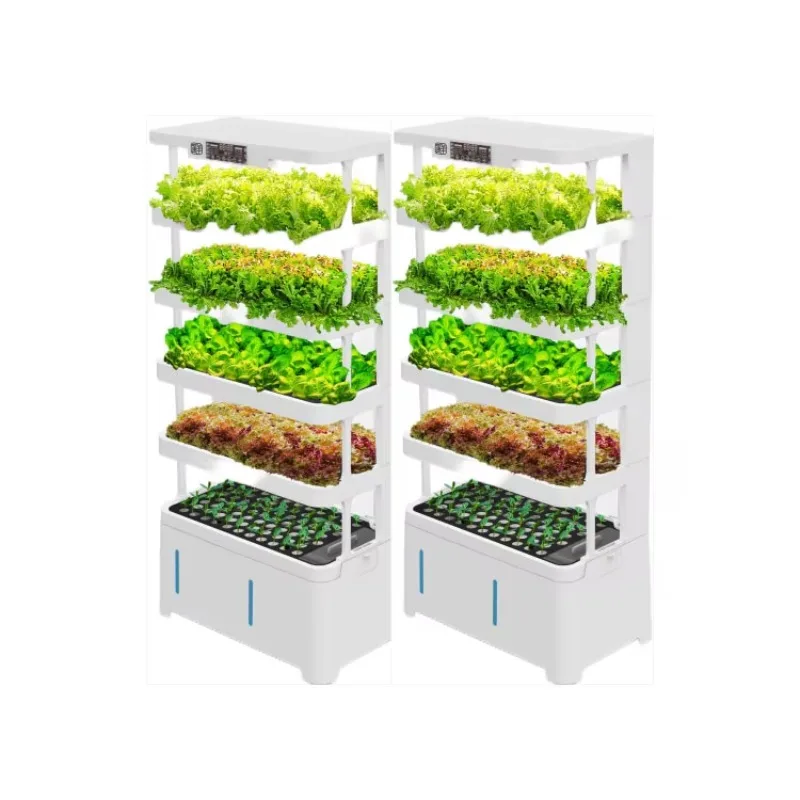 อุปกรณ์ทำฟาร์มไฮโดรโปนิกส์และอควาโปนิกส์อัตโนมัติสำหรับสวนในบ้าน ระบบไฮโดรโปนิกส์แนวตั้งครบวงจรสำหรับปลูกผัก