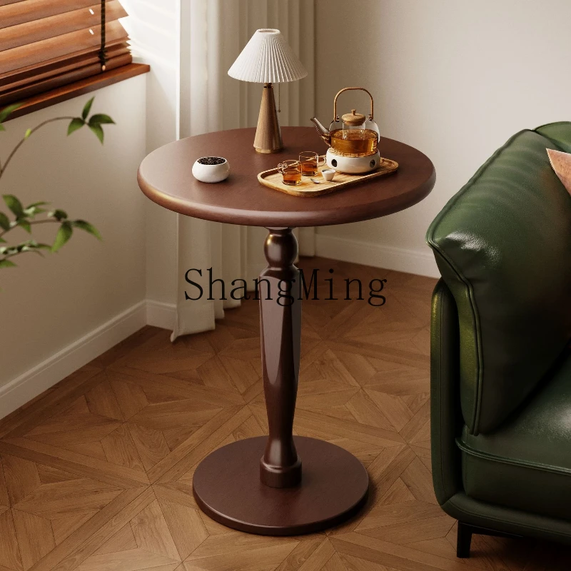 

FG Sofa Side Table Solid Wood Small Table Living Room Small Coffee Table Bedside Balcony Small