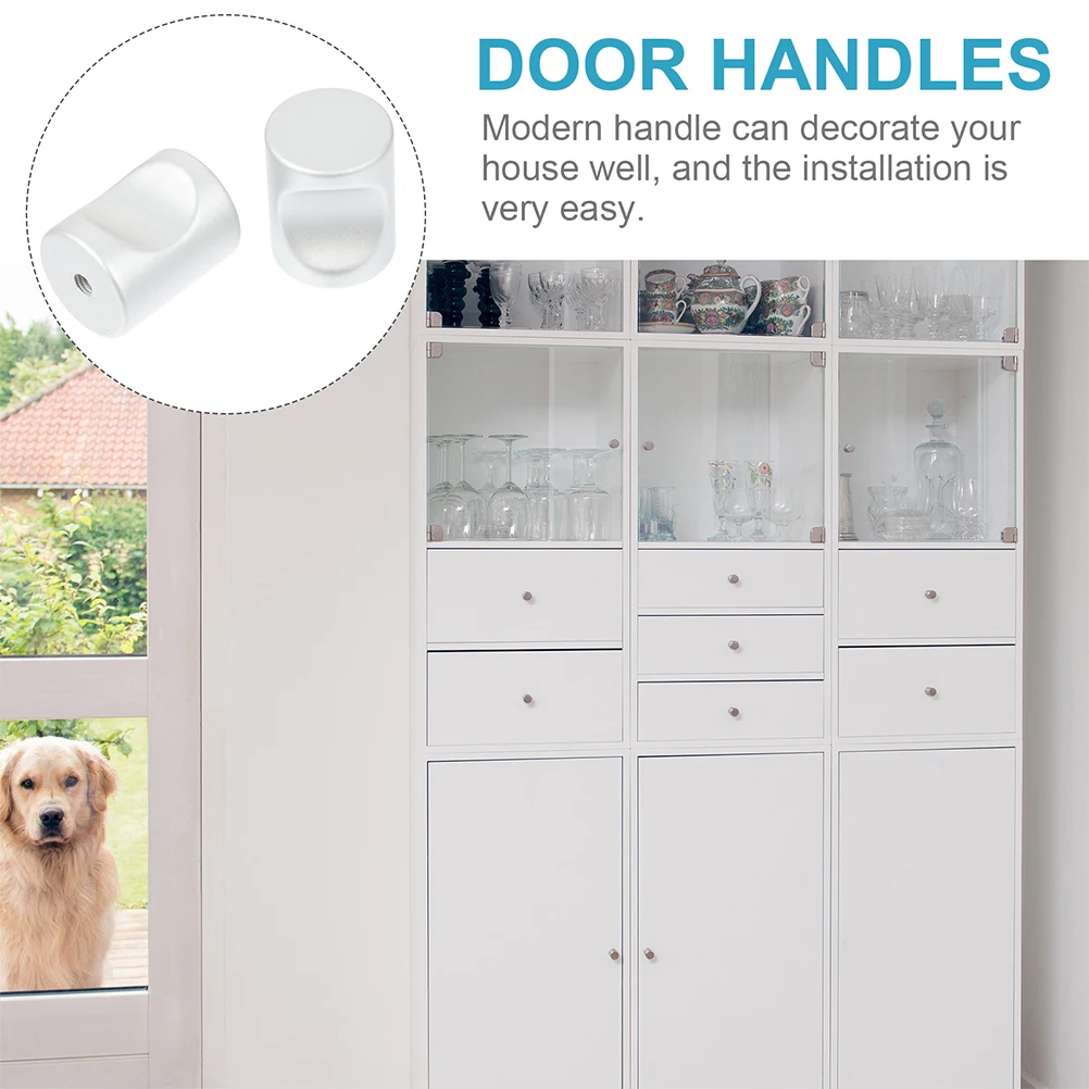 

12 Pcs Round Handle Knobs for Cabinets Drawers Door Hardware Solid Cupboard Small