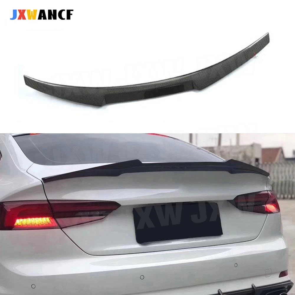 

JXWANCF Rear Spoiler for Audi A5 S5 Sedan Coupe Spoiler 2017 2018 2019 Carbon fiber Boot Trim Sticker Wings M4 Style Spoiler