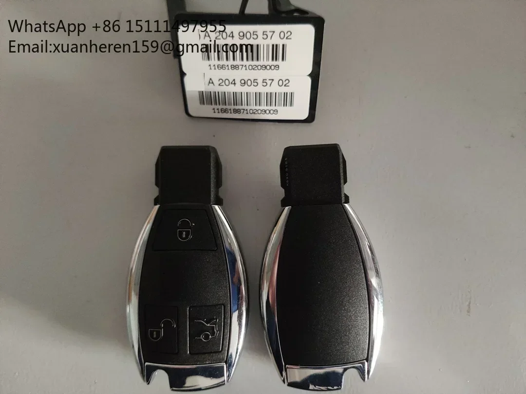 CN002061 OEM 2x New Original Key for Benz with FBS3 System Keyless Go 434mhz FCC A204 905 57 02 Key FOB Part Number K6905183