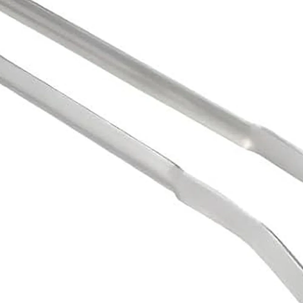 Durable Stainless Steel Sausage Turning Tongs Silver Long Handle BBQ Grill Tongs Turning Barbecue Tongs Kitchen Cooking