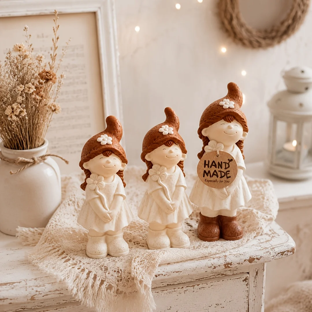 DIY clay mold, S/M/L sharp hat girl silicone mold, cute hat wearing elf girl gypsum ornament resin mold, Christmas gift making
