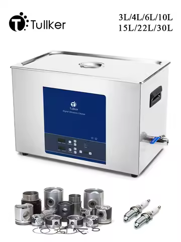 Tullker 3L 6L 10L 30L Digital Ultrasonic Cleaner Bath Jewelry Silver Glasses Engine Metal Lab DPF Ultrasound Sonic Cleaning Tub