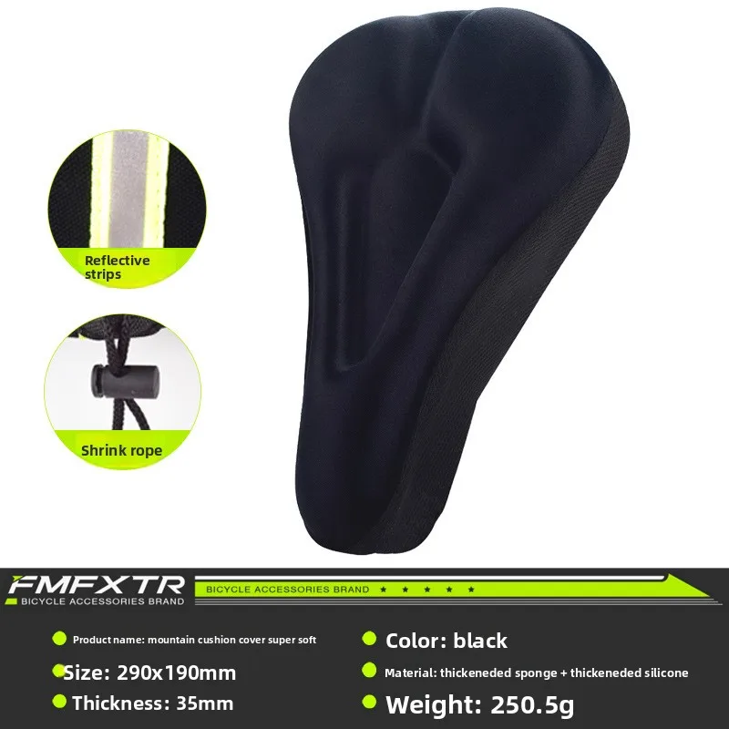 Bicycle seat cover, mountain bike seat cover, thickened silicone super soft saddle cover, bicycle riding accessories Bike Saddle