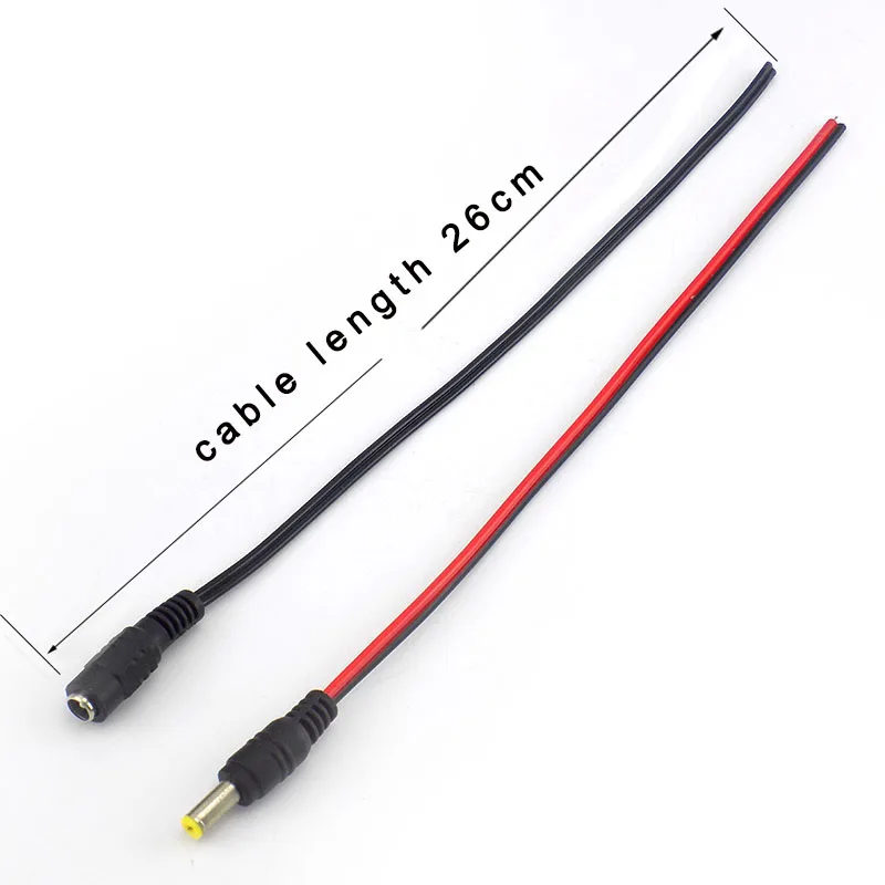 DC Power Male Female Cable 12V Plug DC Wire Adapter Plug Connector for CCTV Camera LED Strip Light 5.5*2.1mm C6