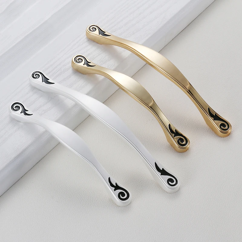 Classic Gold Silver Kitchen Cabinet Storage Handle Dressers Drawers Closet Wardrobe Door Furniture Knobs Luxury Hardware