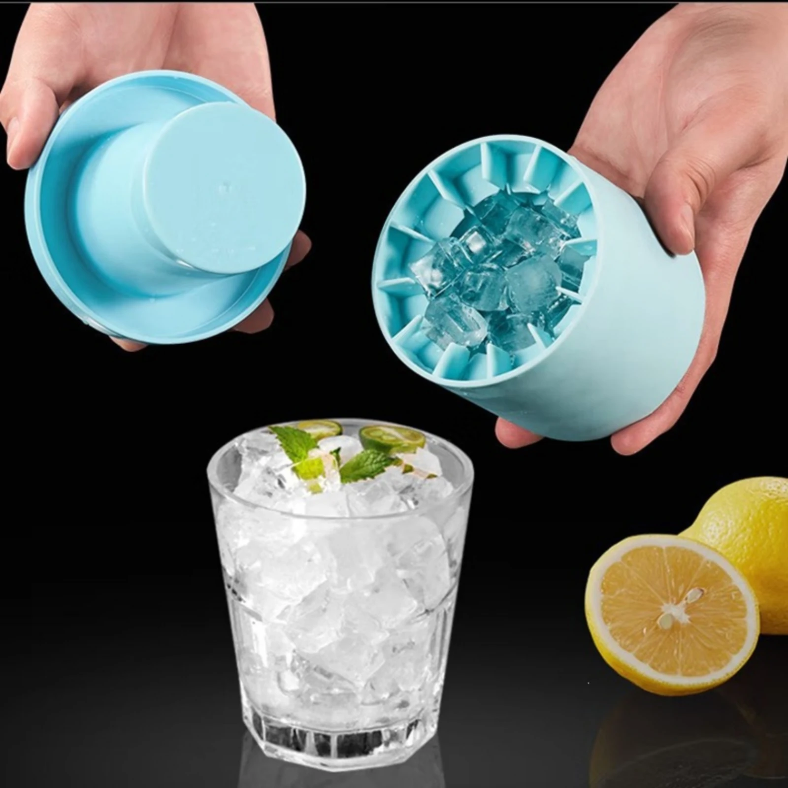 Cylindrical Ice Mold Small Silicone Ice Mold Compact Freezer-Friendly for Home Bartenders, Cocktails