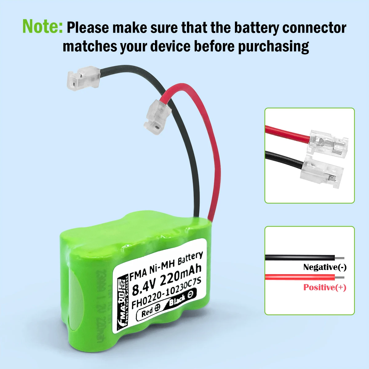 Batería Ni-MH de alta capacidad 8,4 V 220 mAh 1/3AAA7S Compatible con bombas de vacío de agua industriales con certificación CE