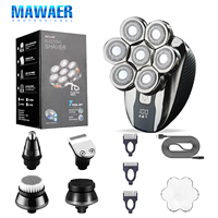 5 In 1 Electric Shaver 7D Floating Cutter Head Rechargeable Shaver Kit IPX6 Waterproof Trimmer Wet Dry head shavers For Men