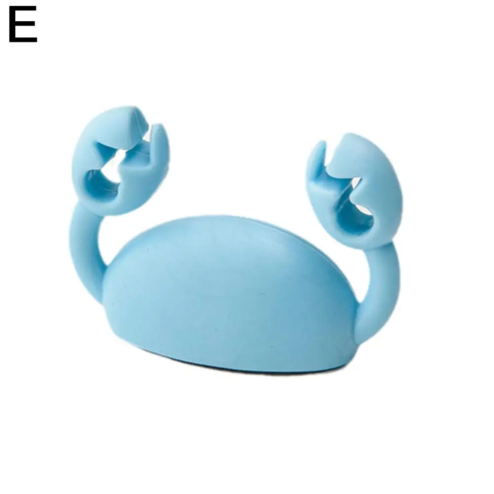 Cartoon Crab Cable Holder Desktop Silicone Cable Winder Wire Organizer Holder Clip di gestione del cavo per auricolare USB Organizer C0K0