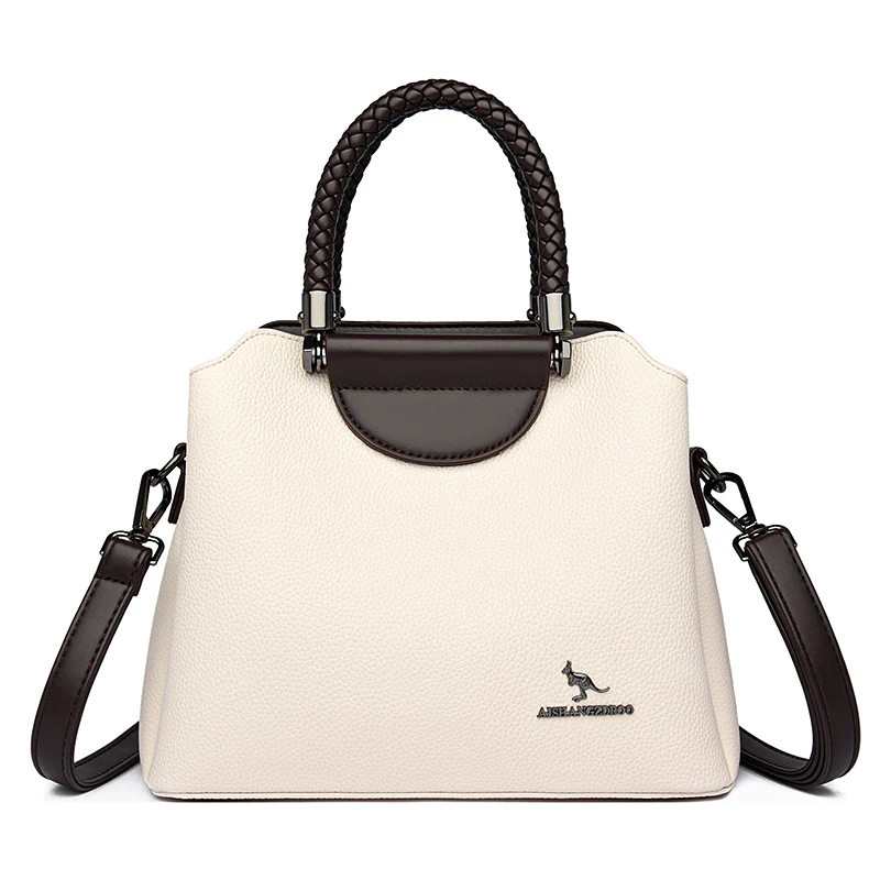 

Trendy Luxury Designer Women's Shoulder Bag Three Layer Large Capacity Shopping Bags Wallet High Quality Soft Leather Handbag