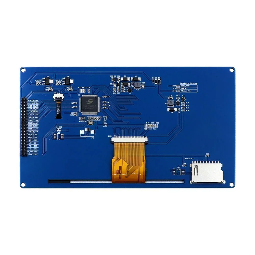 Hot Sale 7inch 800*480 Display 16BIT Parallel LCD Module Capacitive Touch SSD1963 Driver with Free Shipping