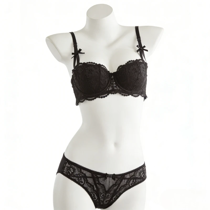 Sujetador Push-Up de Encaje Blanco con Aros, Soporte Delgado y Cómodo, Conjunto de Lencería Femenina, Copa AB 32-38 70-85, XYEMOMOL, Gran Venta