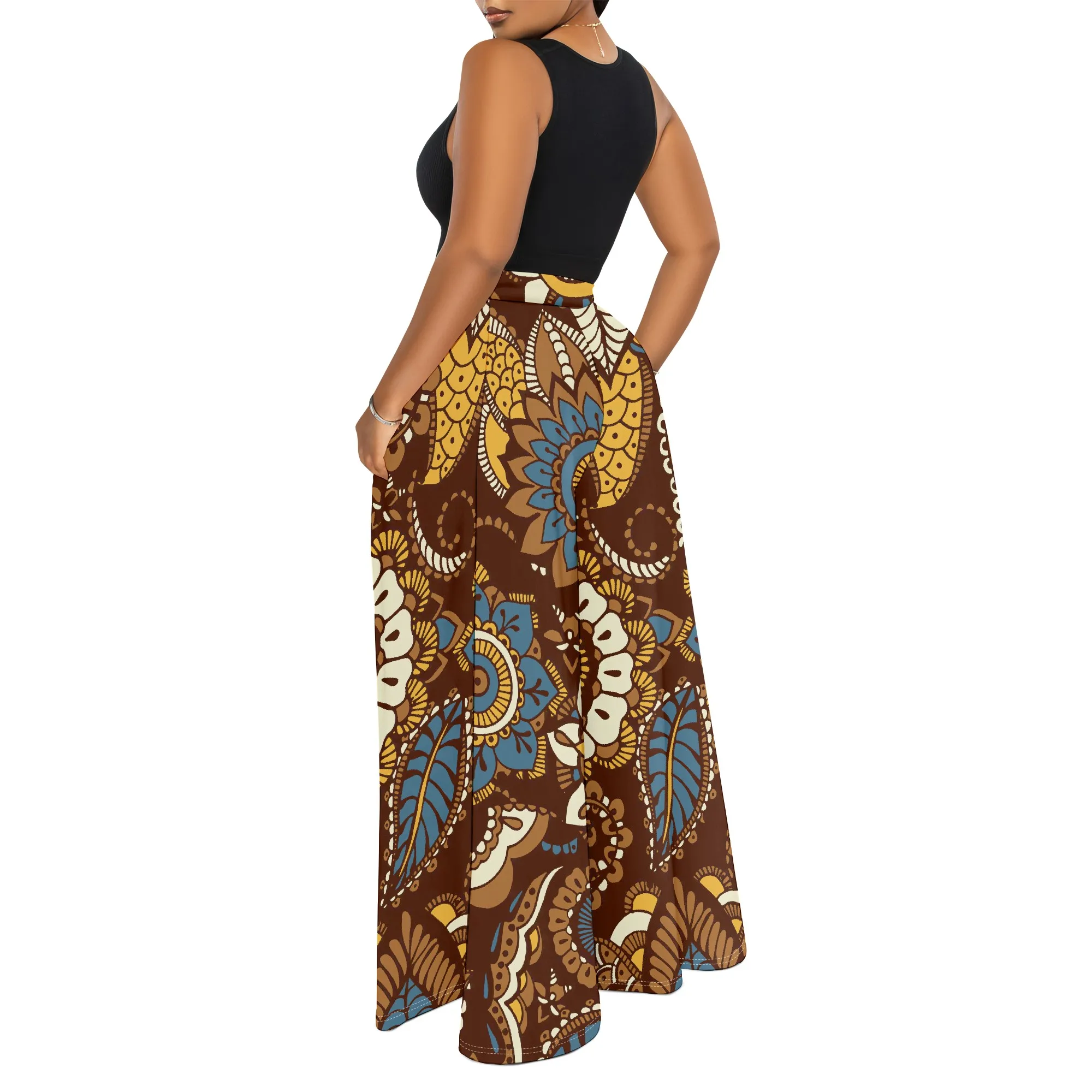 เสื้อแจ็คเก็ตกันลมสีดำ กางเกงแฟชั่นพิมพ์ลายสไตล์เรโทรสำหรับผู้หญิง ฤดูใบไม้ผลิและฤดูใบไม้ร่วง กางเกงลำลองใส่สบายๆ อยู่บ้าน