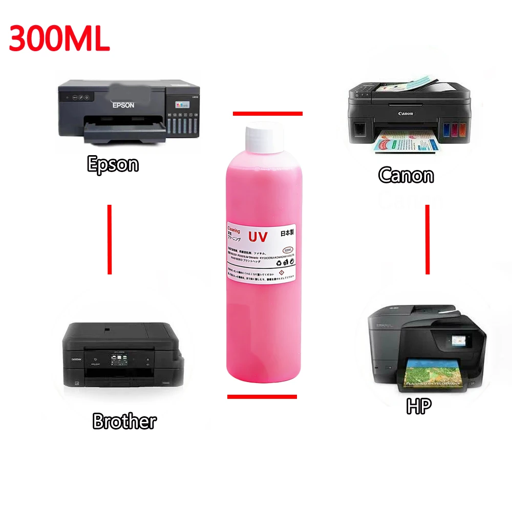 

УФ-очищающая жидкость для Epson Roland Ricoh Seiko, чистящая жидкость для печатающей головки, очиститель УФ-чернил