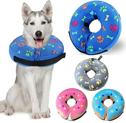 Collar de cono inflable para perro, ajustable, lavable, cono de recuperación para mascotas después de la cirugía, Collar protector para perros grandes, medianos y pequeños, gato