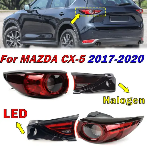 Accesorios exteriores de coche para MAZDA CX5 CX-5 2017-2021 LED dentro y exterior luz trasera freno de advertencia luz de marcha atrás lámpara de señal
