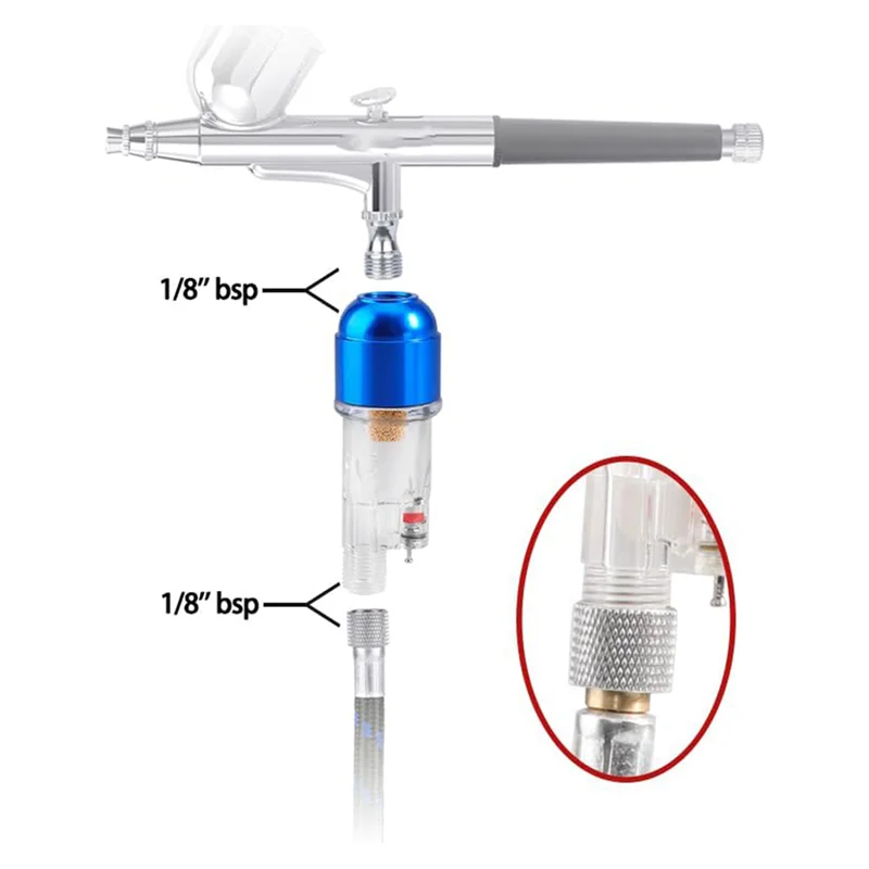 

Мини-воздушный фильтр Classy-Airbrush, синяя воздушная щетка, сепаратор ловушки для воды и влаги, масла