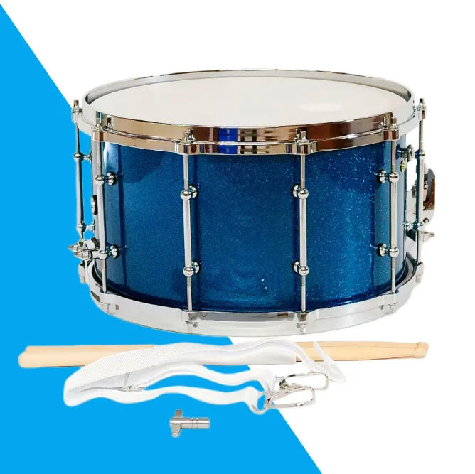 14 X 8 Inch Professional Maple Marching Snare Drum 10 Lug With Carrier Strap Percussion Instrument For Band Practice