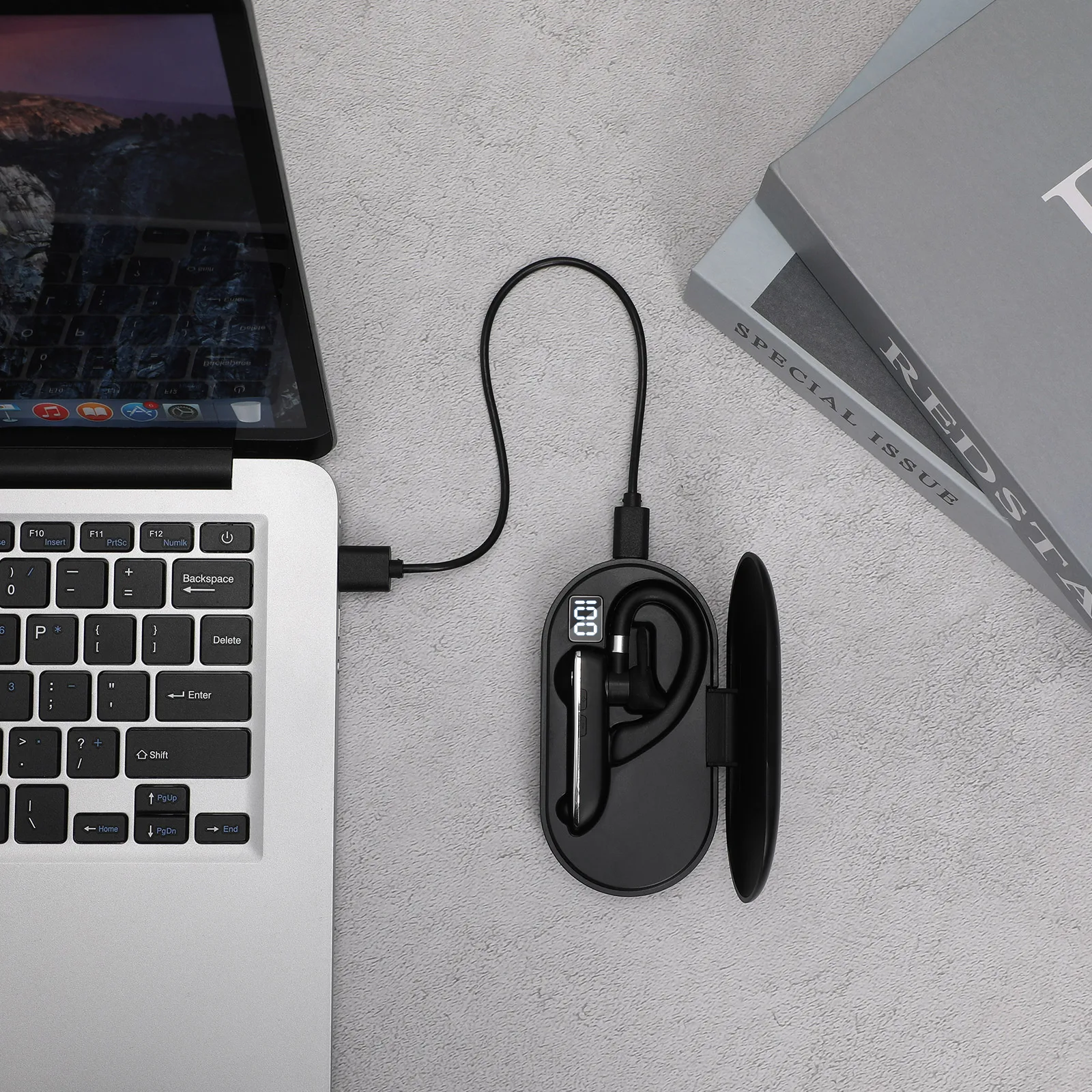 

Wireless Earbuds Single In Ear Headphones Stable Connection Hands Free Calling Hook Design Sport Use Earphones 10M