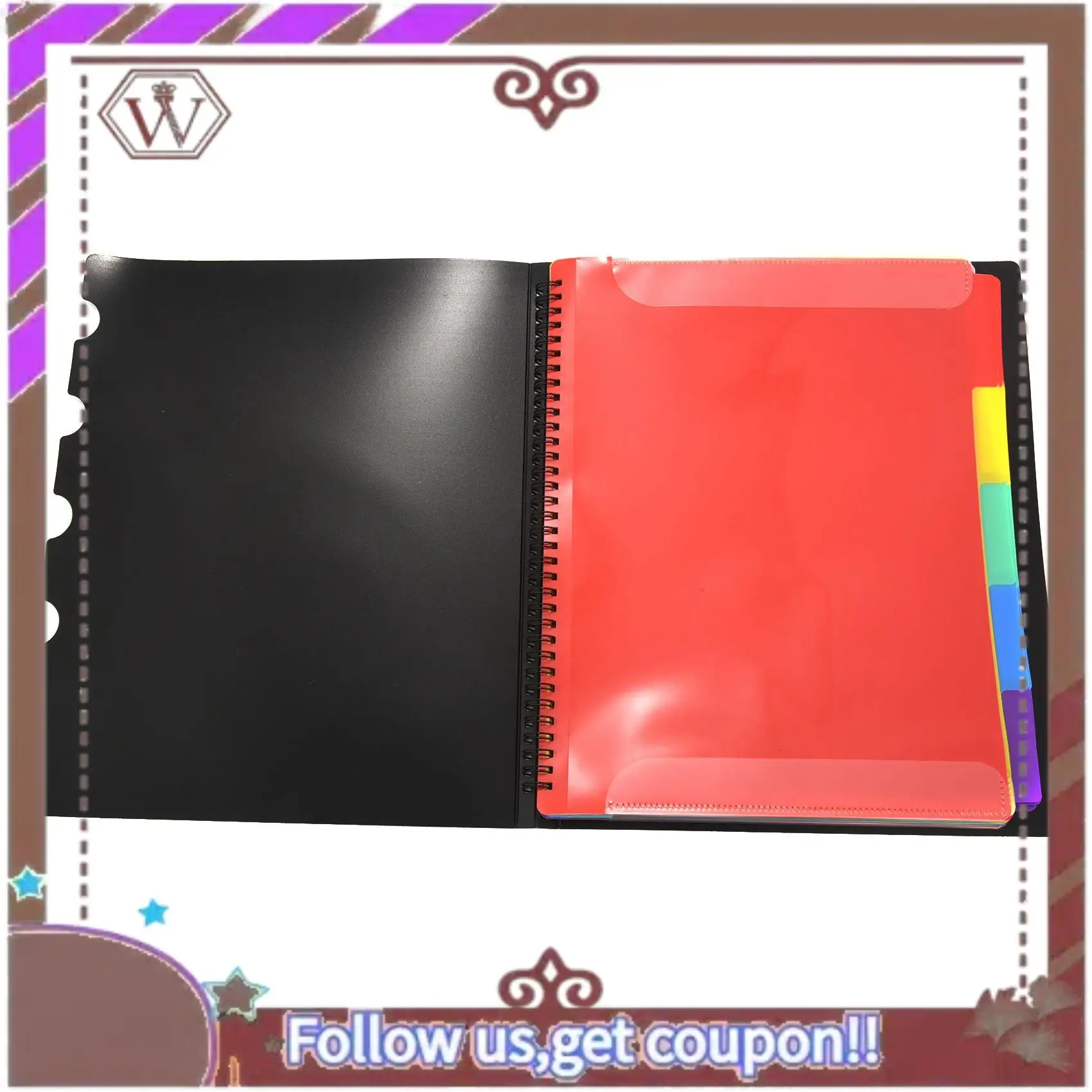 ABBG-2X Music Themed Folder Holder Writable Musicians Treble Clef Sheets Piano Choir Song Recitals Concert Protector 20 Page 3