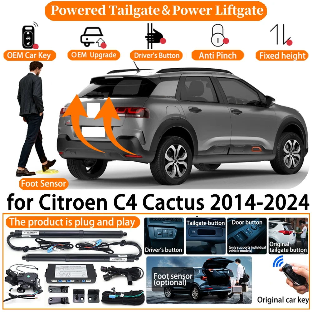 

Car OEM Smart Powered Tailgate system for Citroen C4 Cactus 2014-2024 Automatic Electric Power Tailgate Strut Tail Gate Lift kit