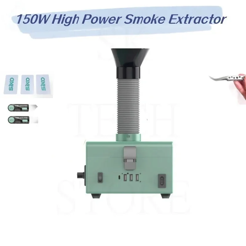 

SK-102 Fume Extractor Smoking Instrument With LED Light 110V 220V Activated Carbon Filter Sponge Solder Iron Smoke Absorber