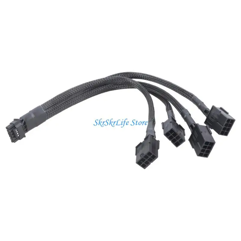

E65E for RTX4080 and RTX4090 Series 4x 8Pin Female to PCIE 16-Pin Straight Head Cable Streamlined Cable