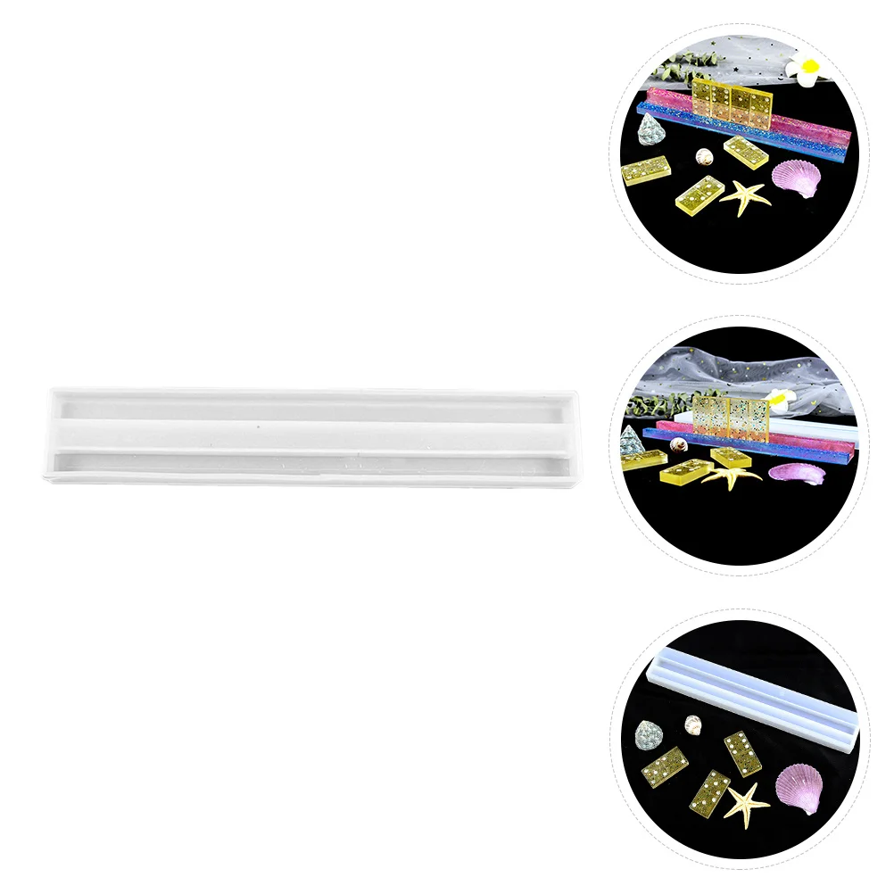 

Silicone Domino Storage Holder Mold For Diy Craft Resin Art Kit Flexible Reusable Design Crystal Drop Style Art Craft Mold Tool