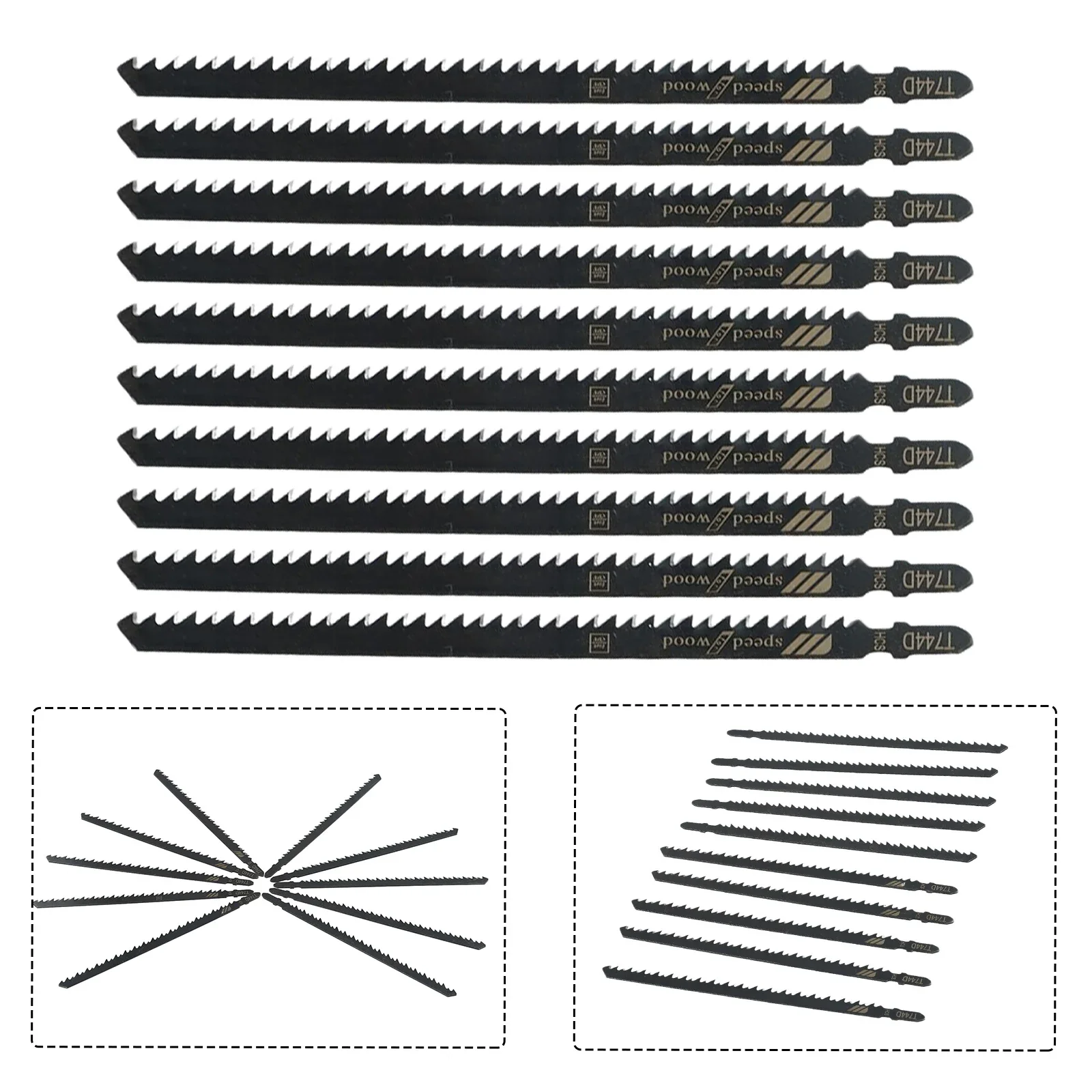 

10Pcs T744D 180mm Ultra-Long Jigsaw Reciprocating Saw Blades Fast Cutting Set For Wood Plastic Metal Assorted Blades Woodworking