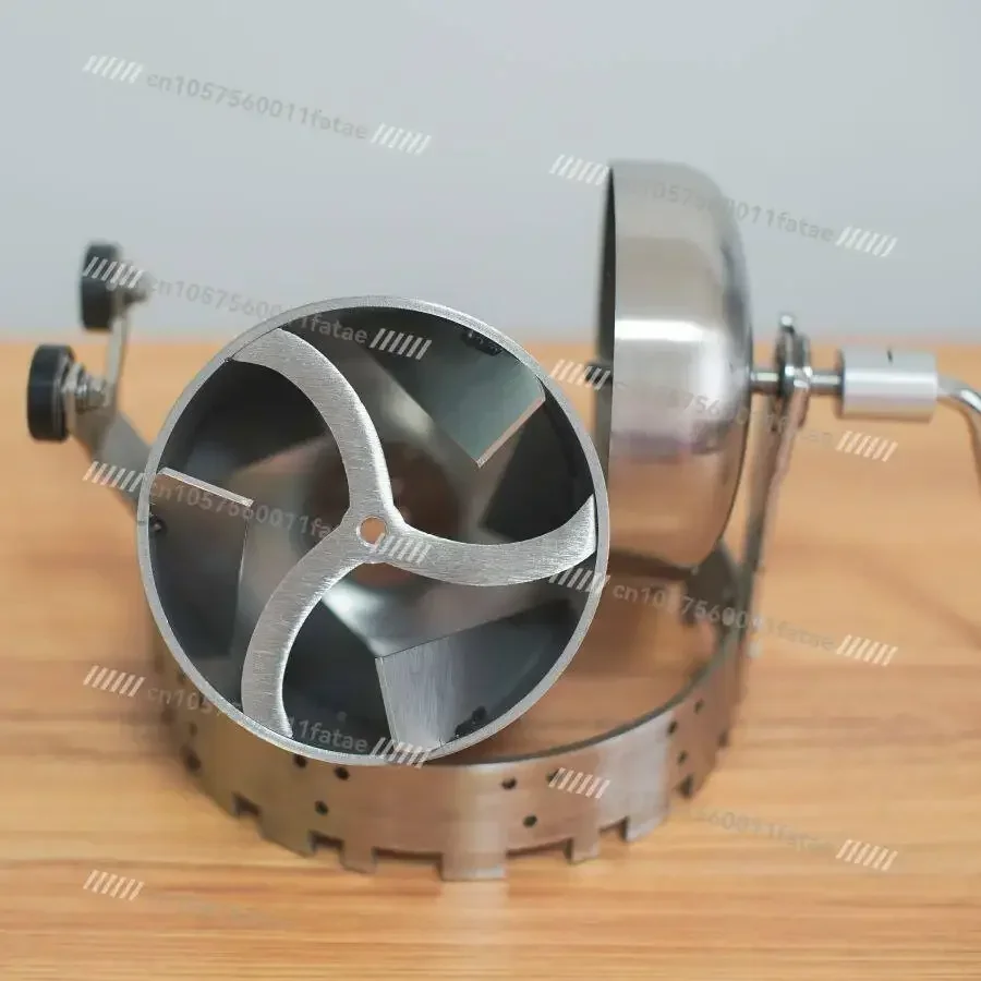 Commercial Coffee Bean Roaster Hand Crank Manual Roasting Machine with Mesh Net for Home Use