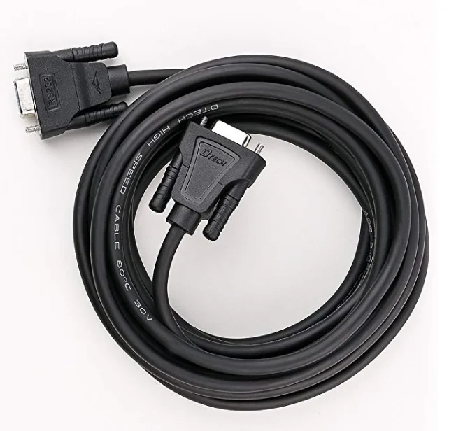 DTECH – câble droit DB9 broches 5m série RS232 F/F pour Machine numérique, Scanner, imprimante, 2 pièces