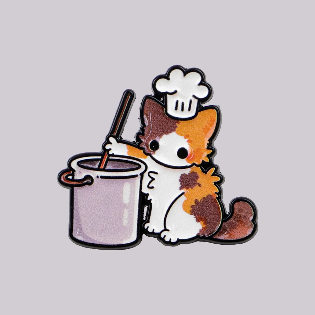 Niedliche Katzen-Koch-Emaille-Anstecknadel, Cartoon-Brosche, Hut- und Reversnadeln, Abzeichen für Rucksack, Kleidung, Accessoires, Tierschmuck, Freunde-Geschenke