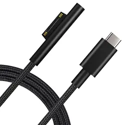 USB Type C Power Supply Charger Adapter 102W 15V 4A PD Fast Charging Cable for Microsoft Surface Pro 7/6/5/4/3 Book/Book 2