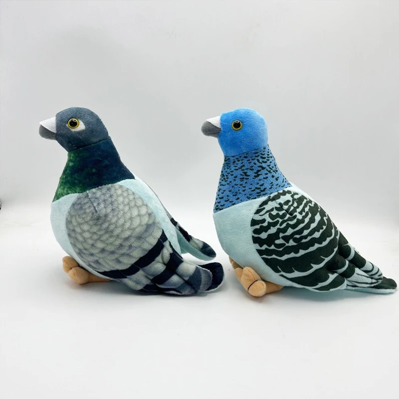 Nieuwe Levensechte Vogel Knuffels Simulatie Wit Groen Duif Mooie Ekster Knuffeldier Pop Fotografie Props Home Decor Geschenken