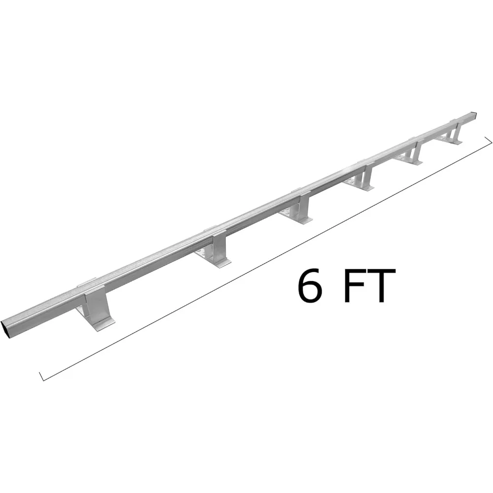 مجموعة قضبان الثلج المصنوعة من الفولاذ المجلفن والألومنيوم شديدة التحمل للأسطح المعدنية المزودة بأقواس وأغطية نهاية ومسامير - تركيب لولبي سفلي