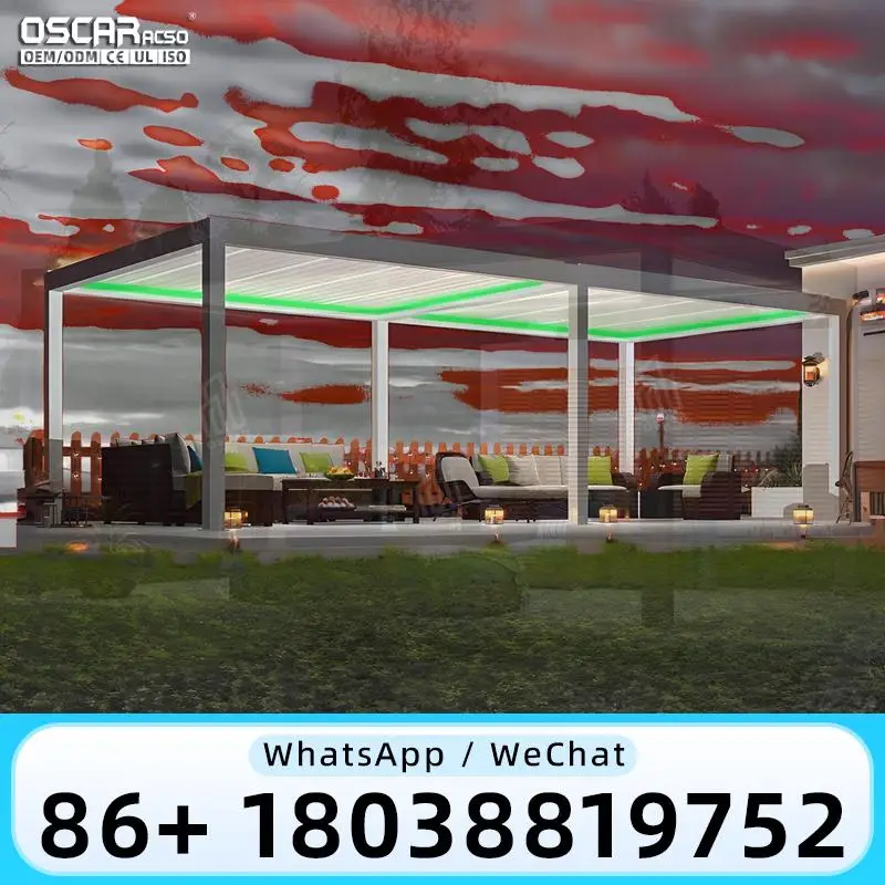 Outdoor 4x4 Wood WPC Pergola Kit Aluminum Gazebo with Powder Coated Frame for Garden Backyard Patio pergola