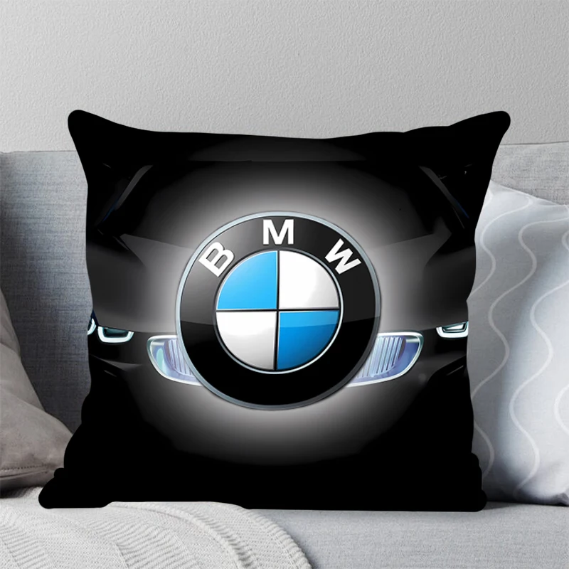 Pillow Cover iving room restaurant deck chair Dakimakura Throw Pillowcase bolster Fashion brand car logo pillowcase tide Decor