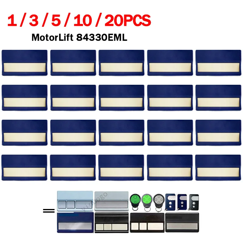 

Motorlift 84330EML 84333EML 84335EML 84330E 84333E 84335E 94335E 94335EML C945 E945M CM842 CM844 Garage Remote Control 433.92MHz
