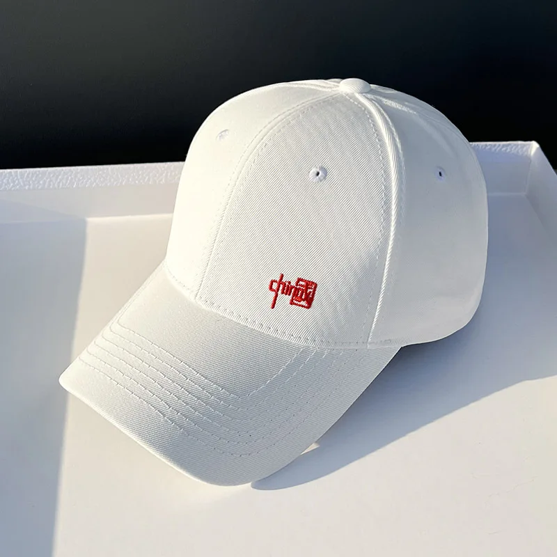 National Tide Chinese Style Embroidered Baseball Cap Snapback Spring and Summer Couples Shade Sunscreen Curved Brim Cap Gorros