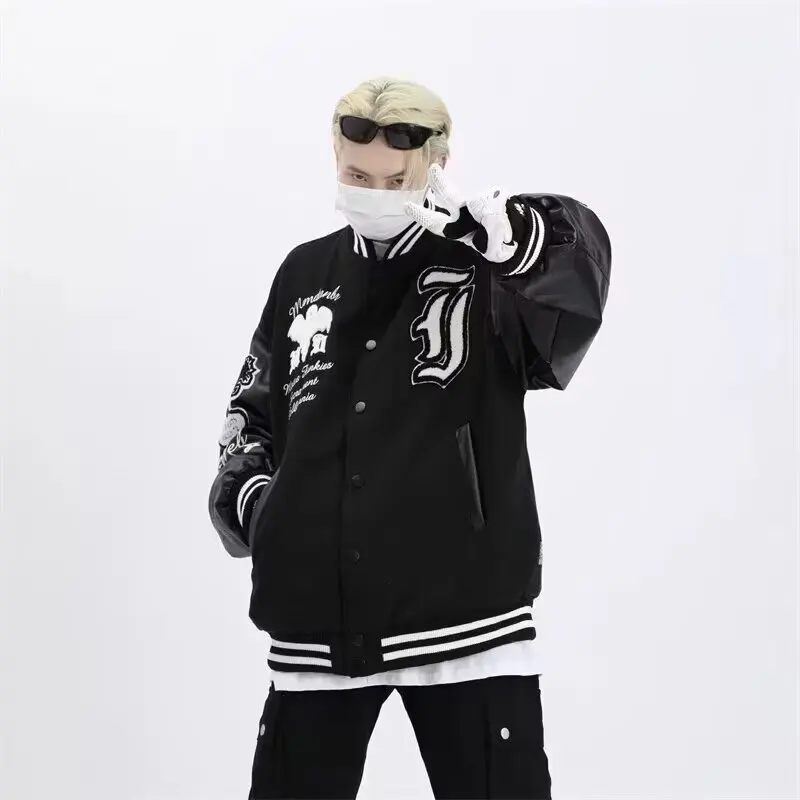 معطف Jaet رجالي فضفاض 2024 لربيع وخريف Sli Harajuku Street Faion النسخة الكورية ملابس خارجية غير رسمية من Haome #2